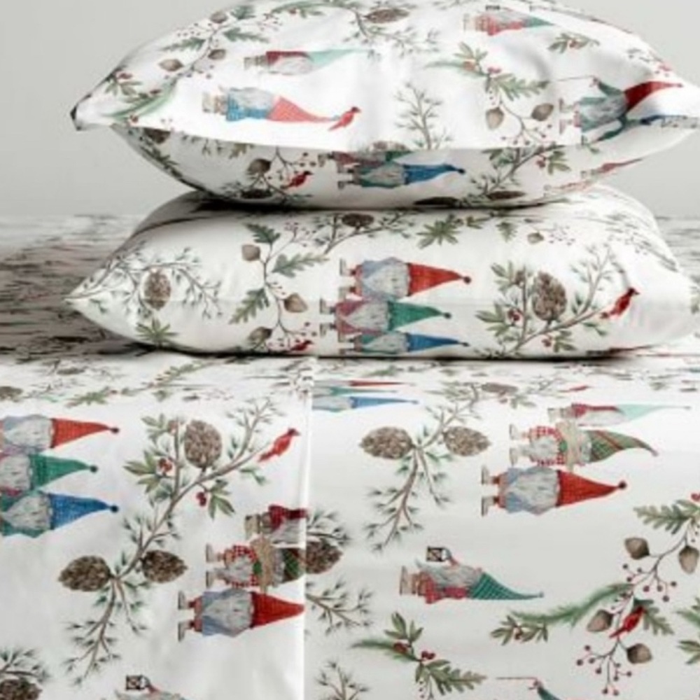 Pottery Barn Forest Gnome Bedding Set KING